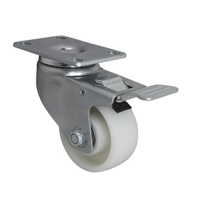 EDL Medium 3" 150kg Plate Al. Dual Brake TPA Caster 50123P-503-26