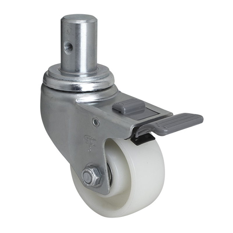 EDL Medium 3" 150kg Stem Plastic Dual Brake TPA Caster 50163H-503-26