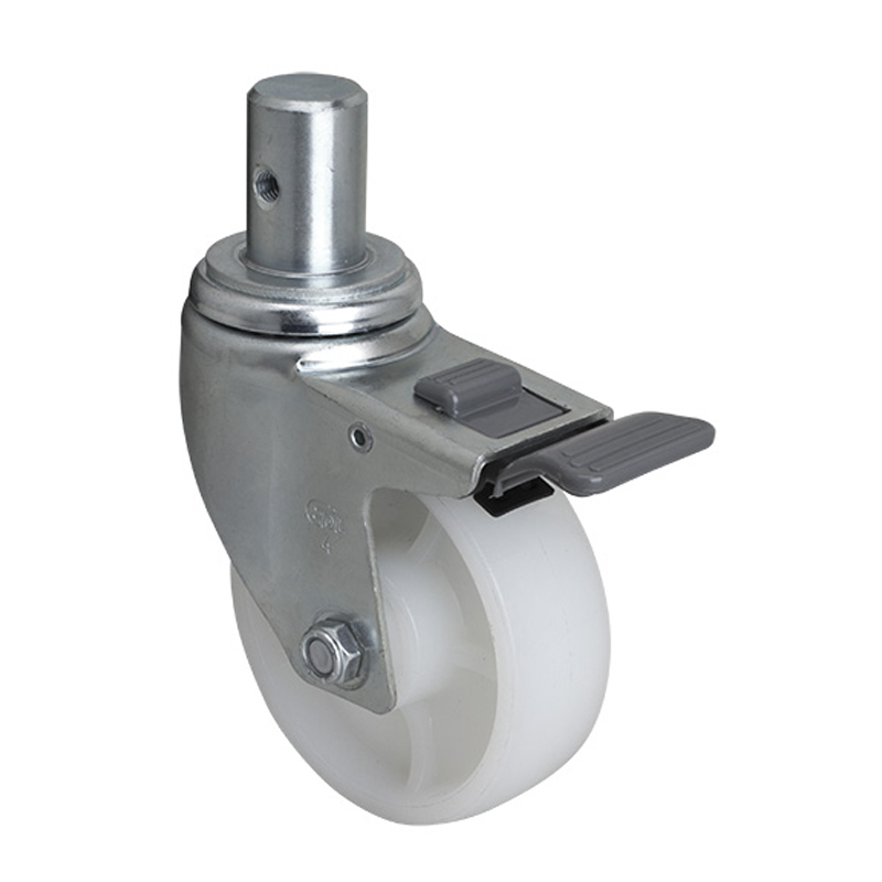 EDL Medium 4'' 130Kg Stem Plastic Dual Brake TPA Caster 50164H-504-25