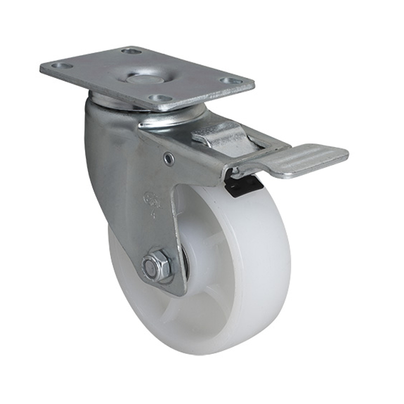 EDL Medium 4" 150kg Plate Al. Dual Brake TPA Caster 50124P-504-26