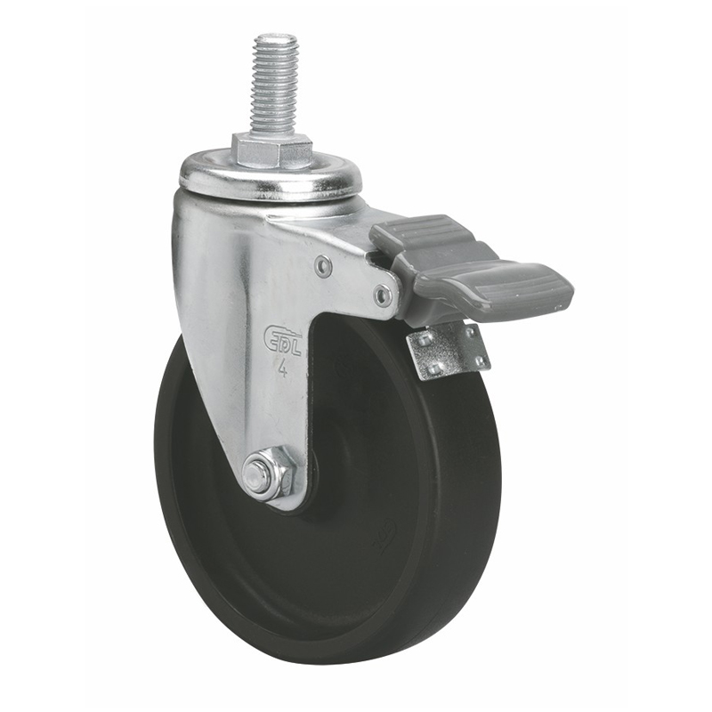 EDL Light 4'' 70kg Threaded Brake PO caster 36144H-334-03