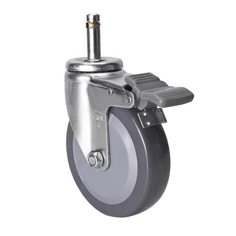 EDL Light 4'' 70kg Stem Brake PU caster 36164H-364-74