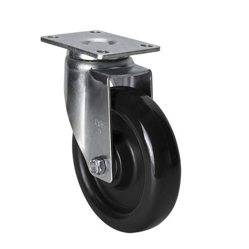 EDL Medium 5'' 140Kg Plate Swivel PU Caster 50115-505-66