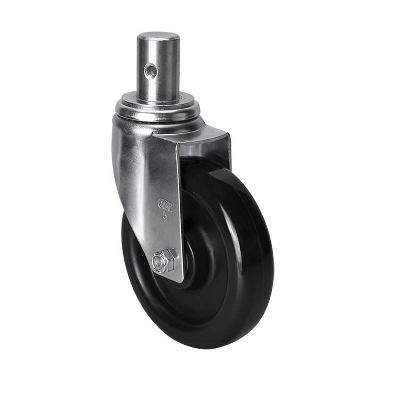 EDL Medium 5'' 140Kg Stem Swivel PU Caster 50155-505-66