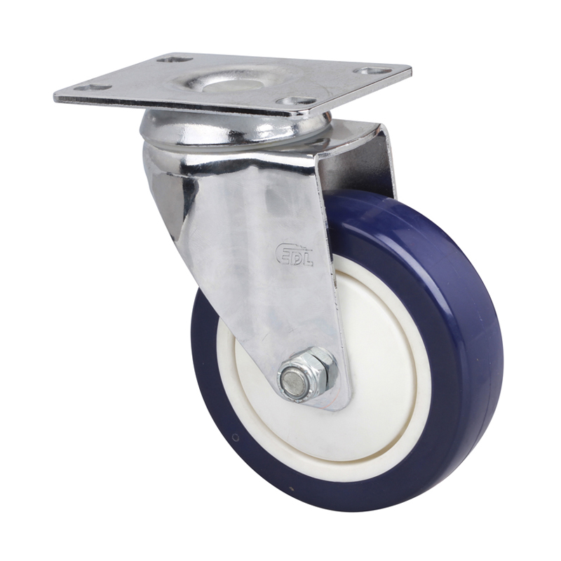 EDL Medium 4'' 130Kg Plate Swivel TPU Caster57214-574-87