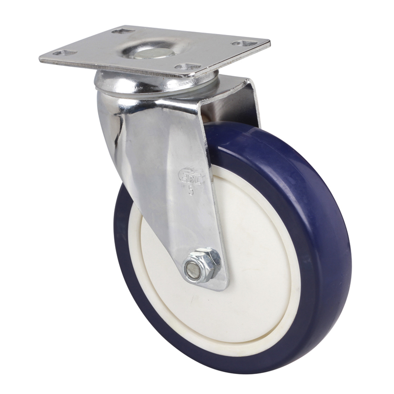 EDL Medium 5'' 130Kg Plate Swivel TPU Caster57215-575-87