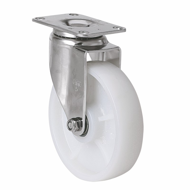 EDL Stainless Steel Medium 5'' 150kg Plate Swivel TPA Caster S54715-S545-26