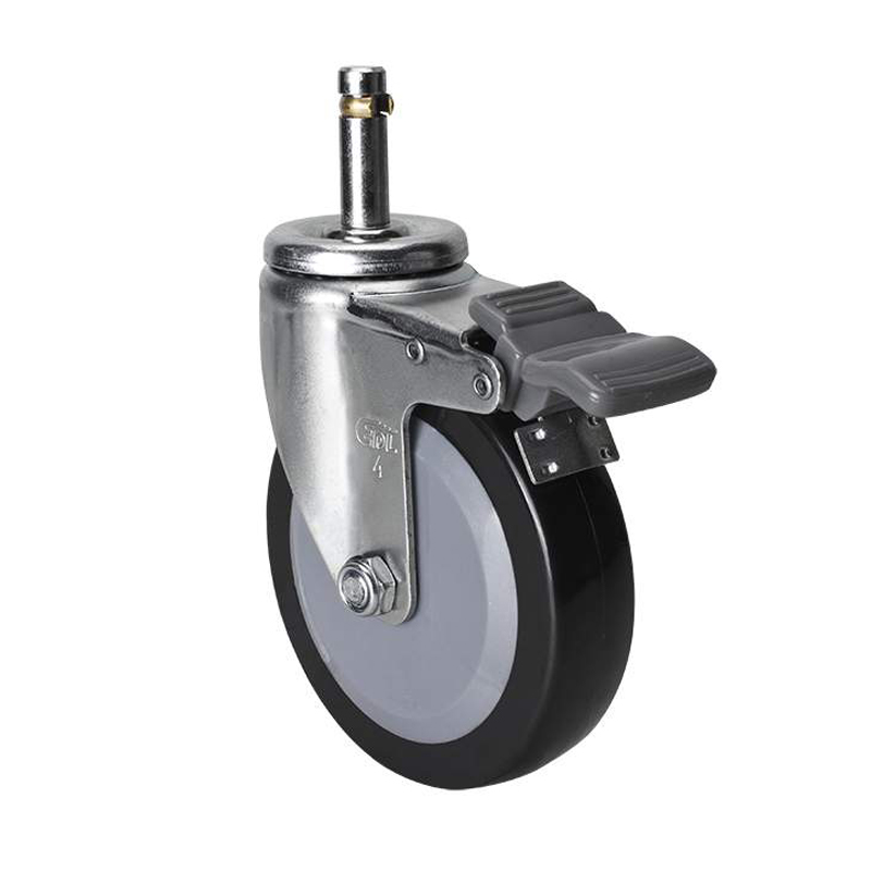 EDL Light 4'' 60kg Stem Brake PU caster 36164H-364-64