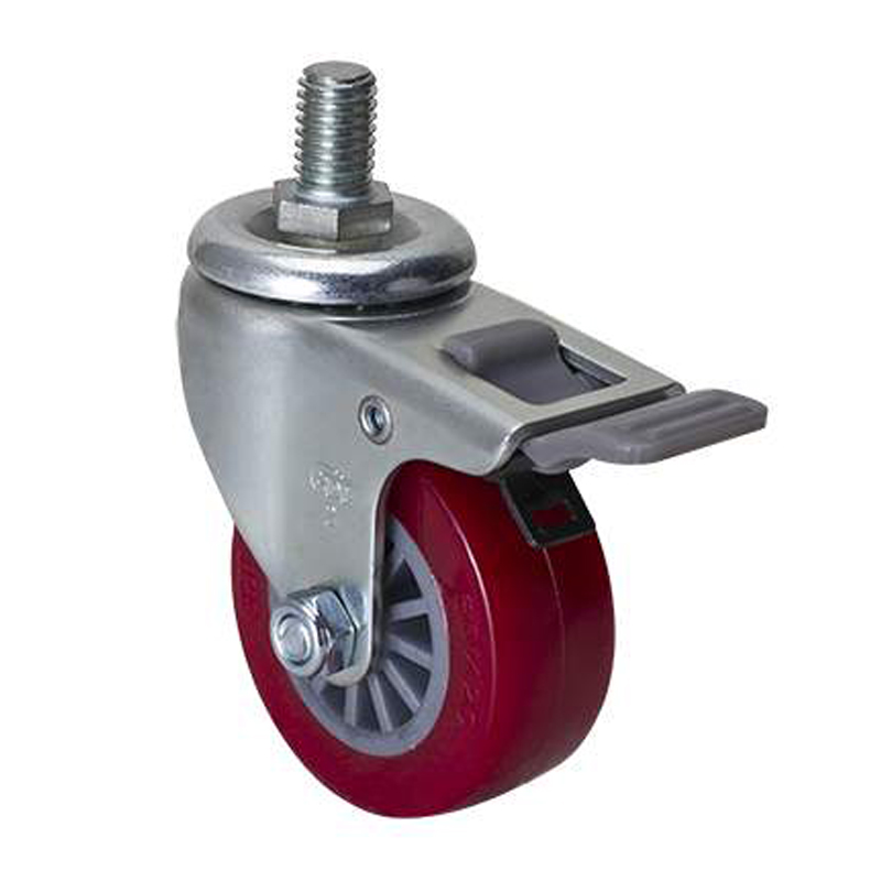 EDL Mini 2" 35Kg Threaded Brake TPU Caster 26142H-262-83