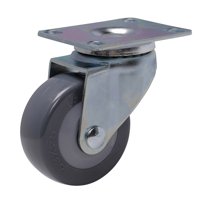 EDL Light 2.5'' 70kg Plate Swivel PU Caster 331125-3625-74