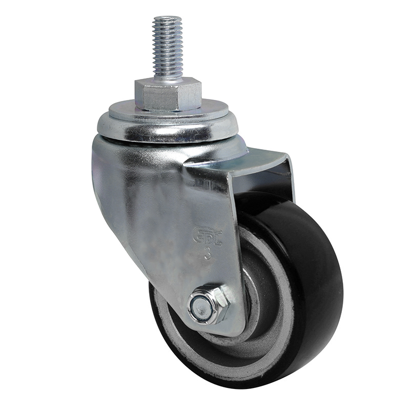 EDL Anti-electrostatic Medium3'' 150kg Threaded Swivel TPU Caster 50133-A503-86A