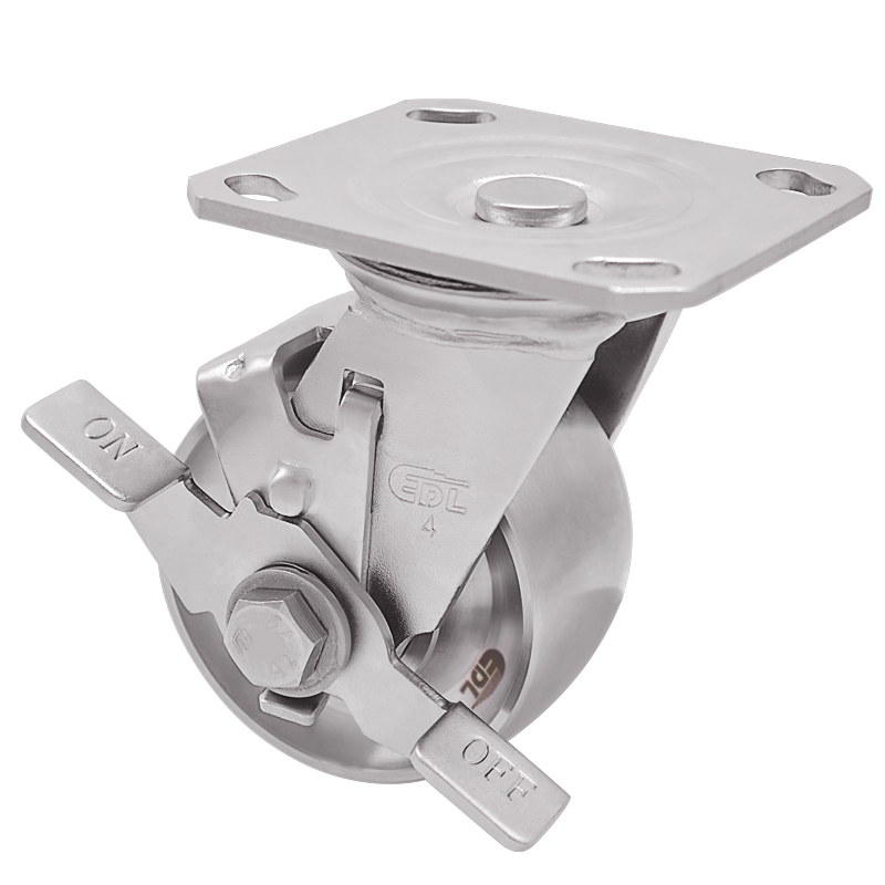 EDL Full-Stainless Steel Heavy 4'' 300kg Plate Brake SS Caster S71724C-S714-S6/C