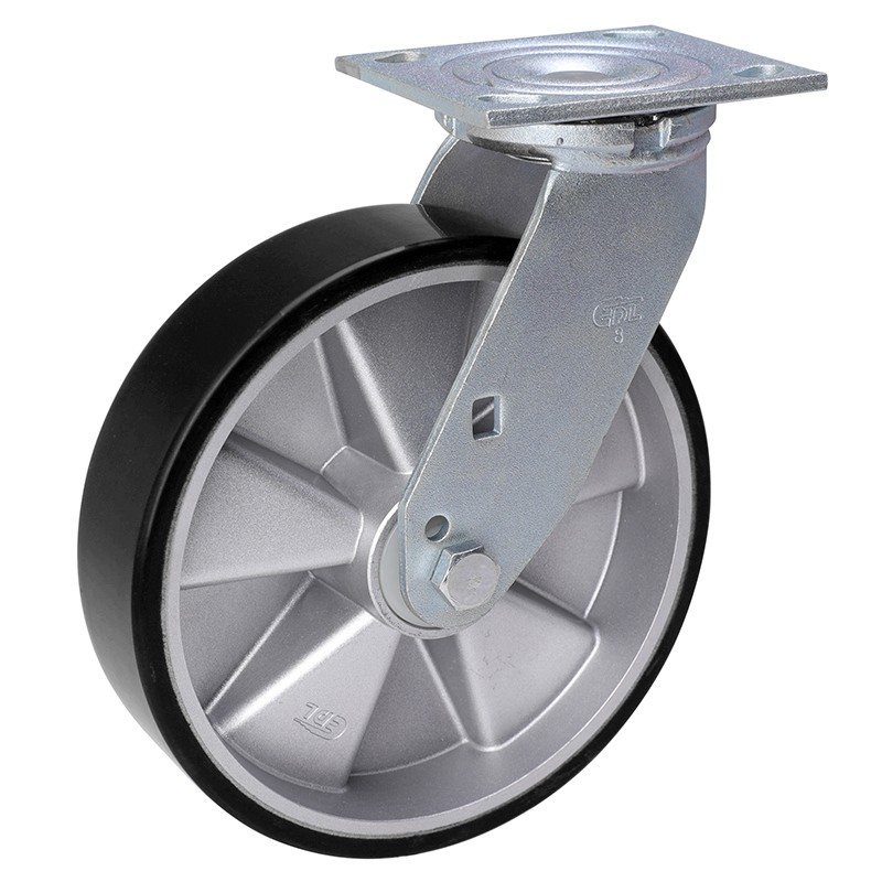 EDL Anti-electrostatic Heavy 8'' 500kg Plate Swivel TPU Caster73118-A738-86A