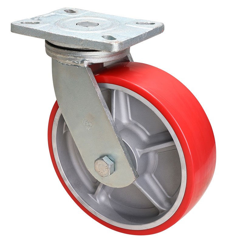 EDL Extra-Heavy 10" 1500kg Plate Swivel TPU Caster 931110-9310-86A