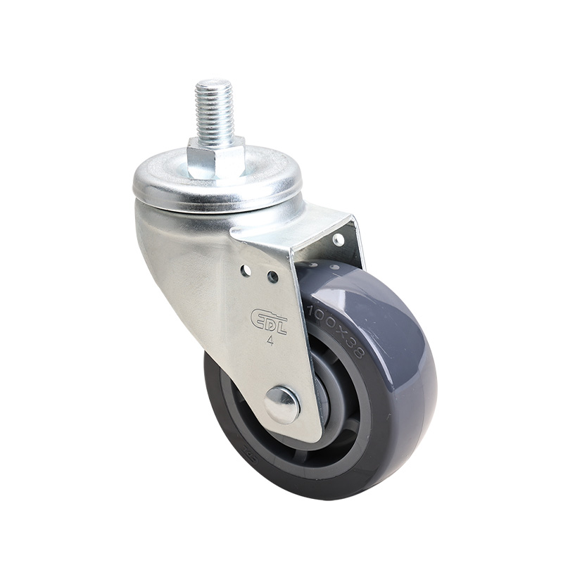 EDL Medium 4" 200kg Threaded Swivel PU Caster 66134-664-76