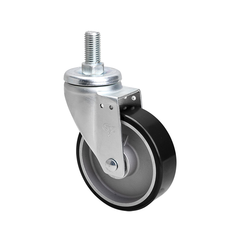 EDL Anti-electrostatic Medium 5" 300kg Threaded Swivel TPU Caster 66135-A675-86A