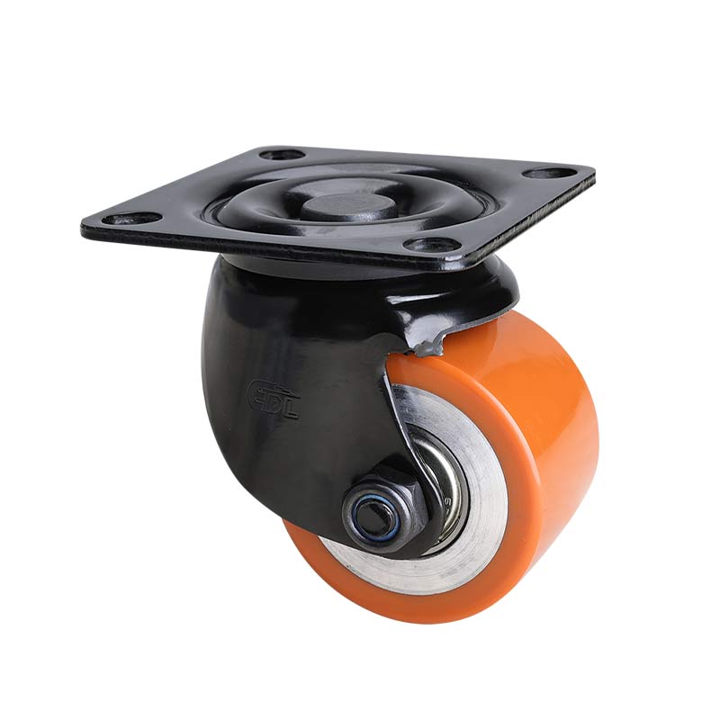 EDL Low Gravity 2.5" 650kg Plate Swivel TPU Machine Caster M453125-M4525-86A