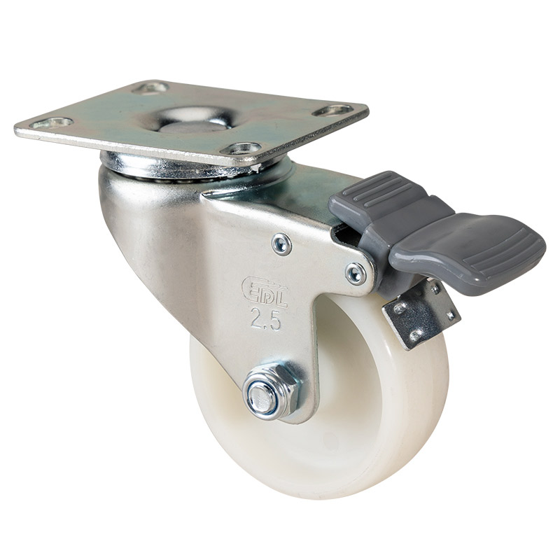 EDL Light 2.5'' 80kg Plate Brake TPA Caster 361225H-3625-23