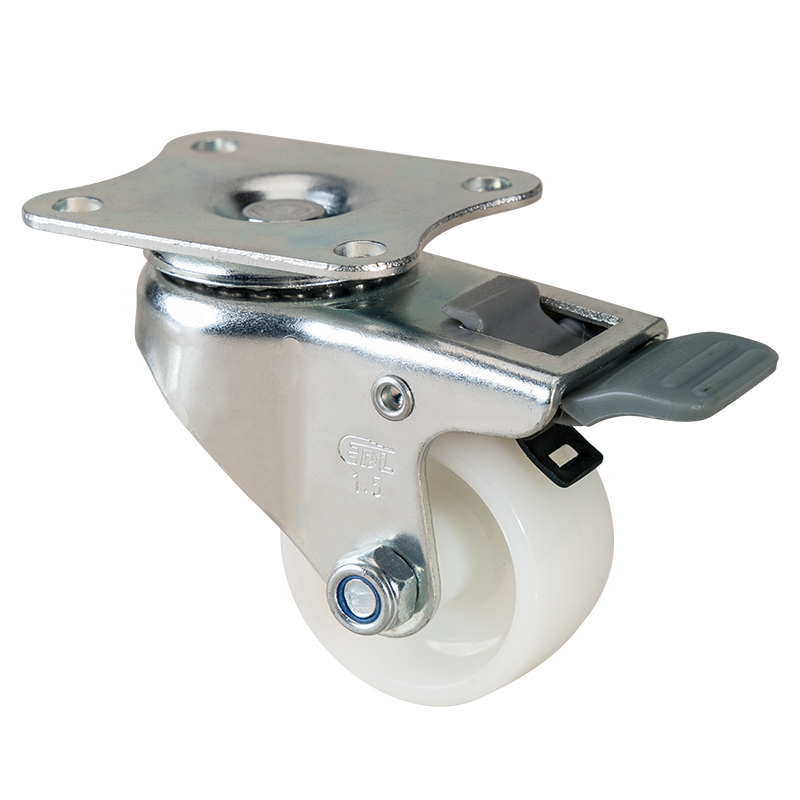 EDL Mini 1.5'' 40kg Plate Plastic Dual Brake TPA Caster 261215H-2615-23