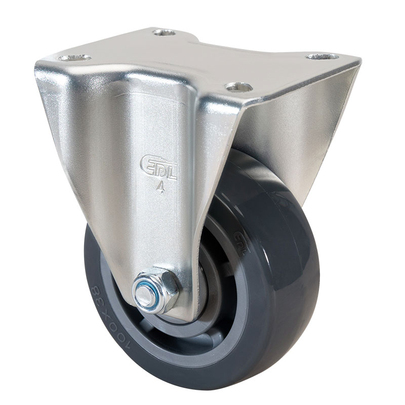 EDL Medium 4" 200kg Rigid PU Caster 66104-664-76