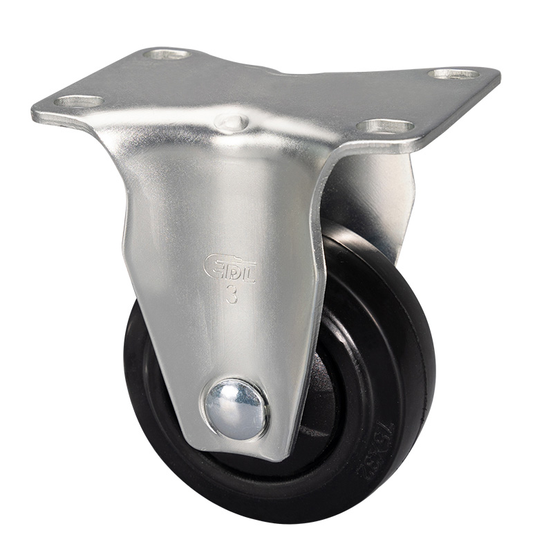 EDL Medium 3" 90kg Rigid Ethylene Rubber Caster 50103-573-37